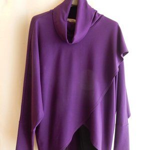 Joseph Ribkoff Purple Knit Cape Style Top in Size 10